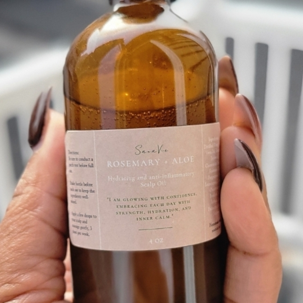 Rosemary Aloe Scalp Oil - Brown